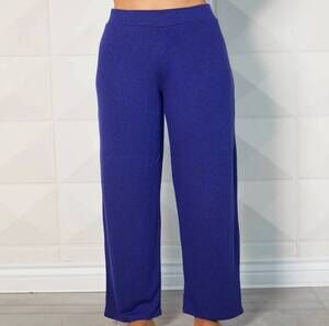 NEW FRENCH KYSS pull-on wide leg pant in indigo